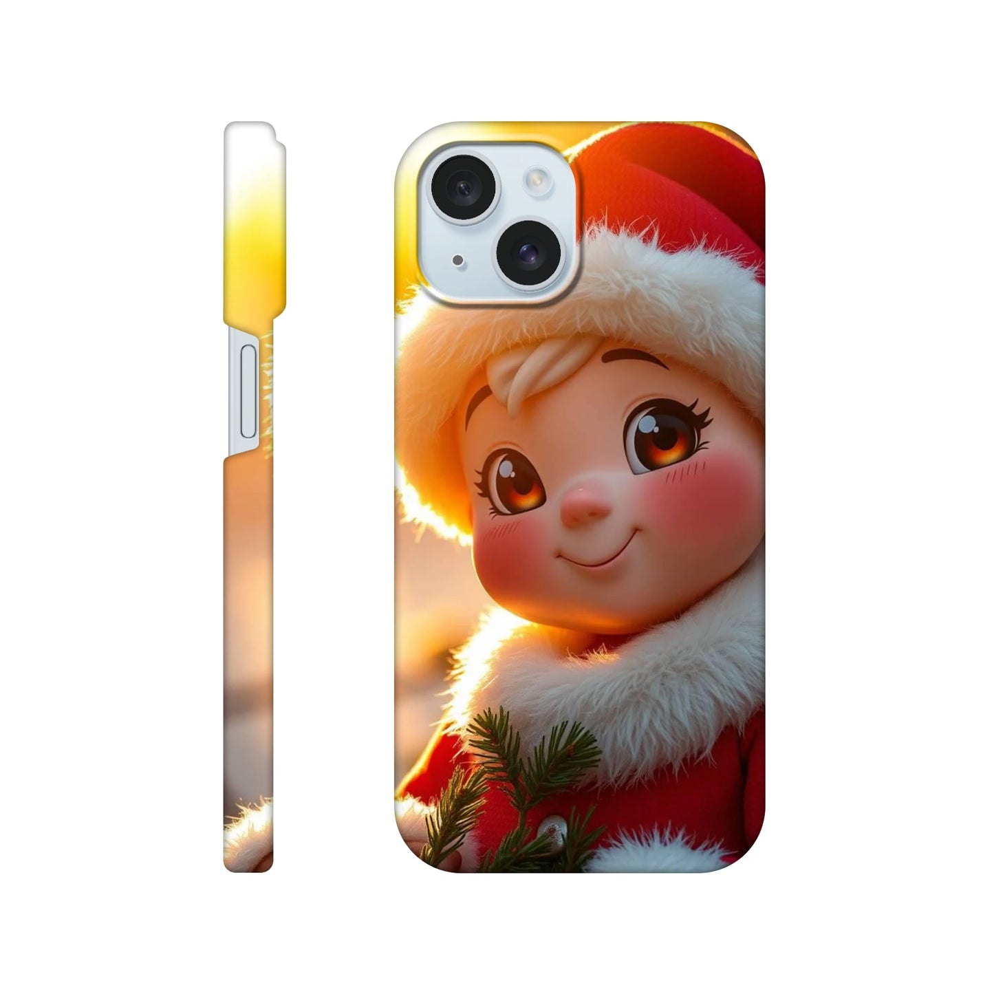 capa de telemovel menina vestida de natal