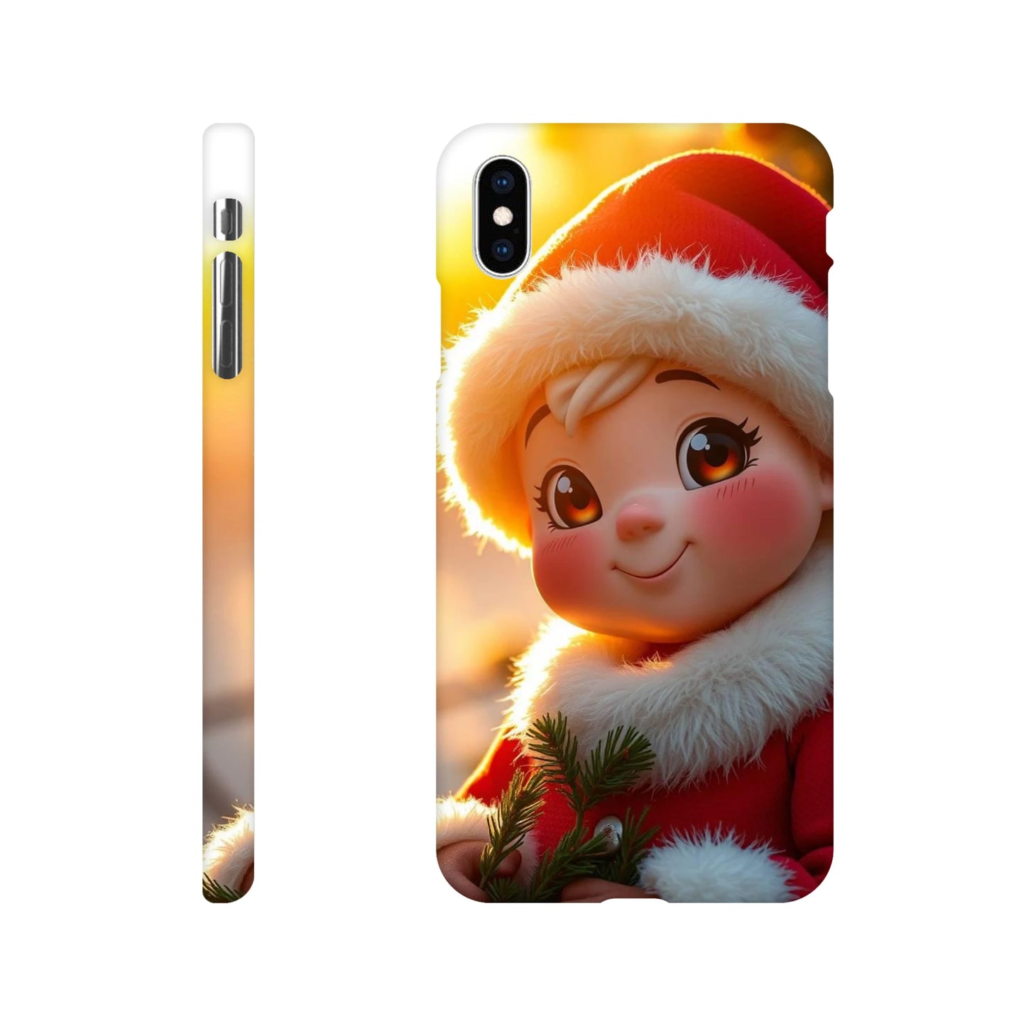 capa de telemovel menina vestida de natal