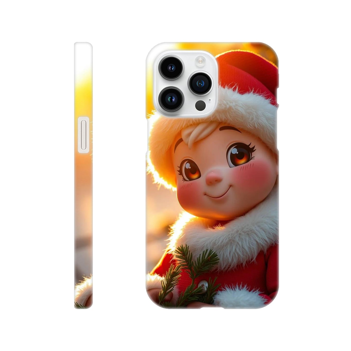 capa de telemovel menina vestida de natal