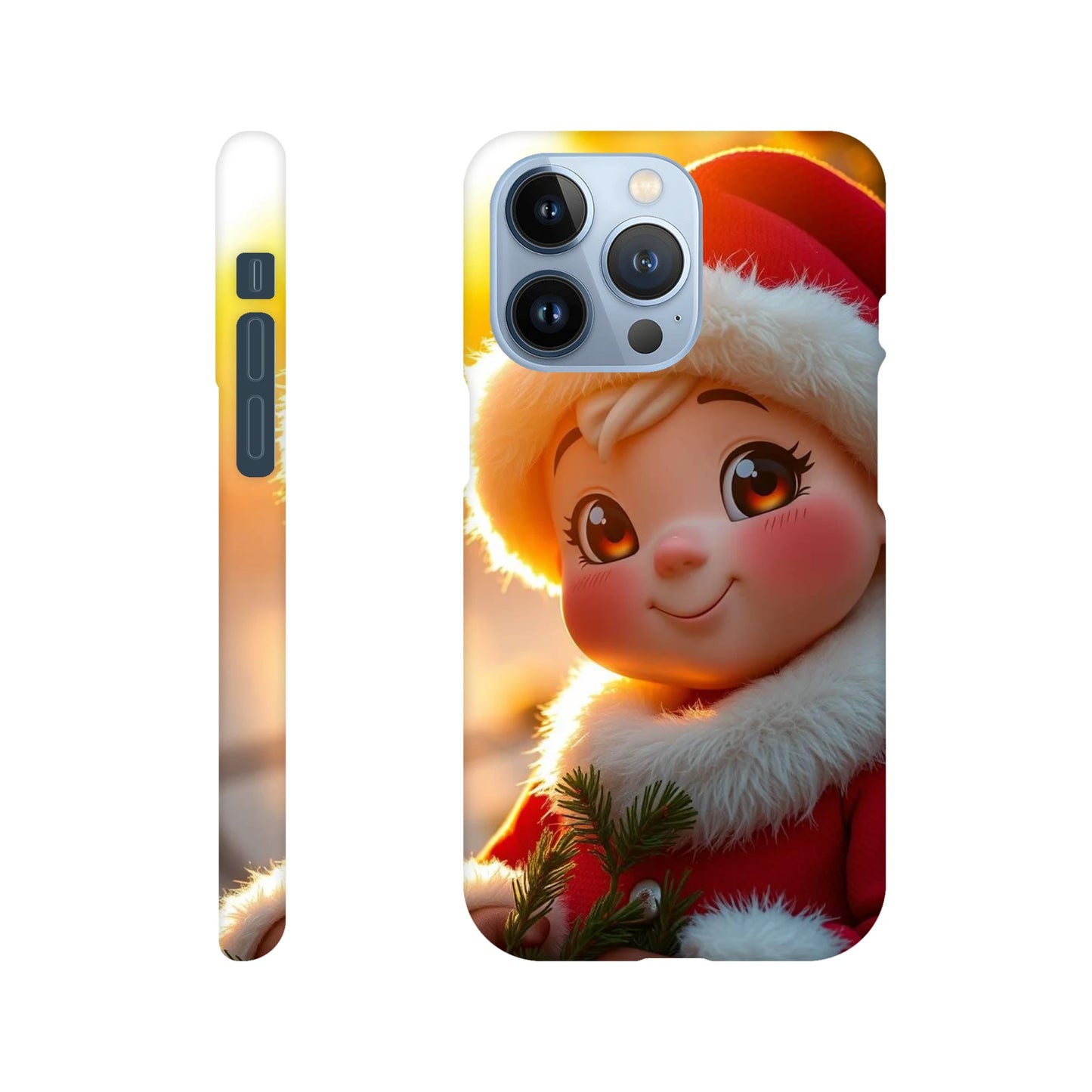 capa de telemovel menina vestida de natal
