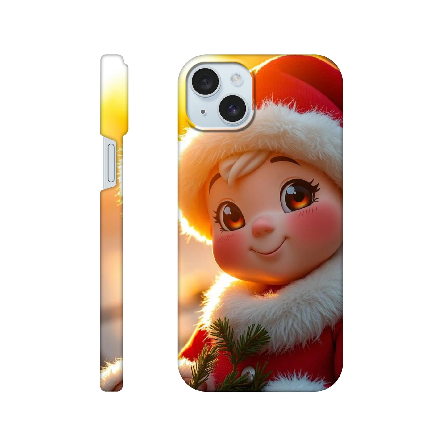 capa de telemovel menina vestida de natal