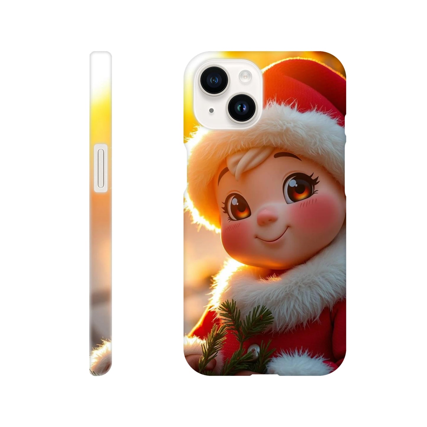 capa de telemovel menina vestida de natal
