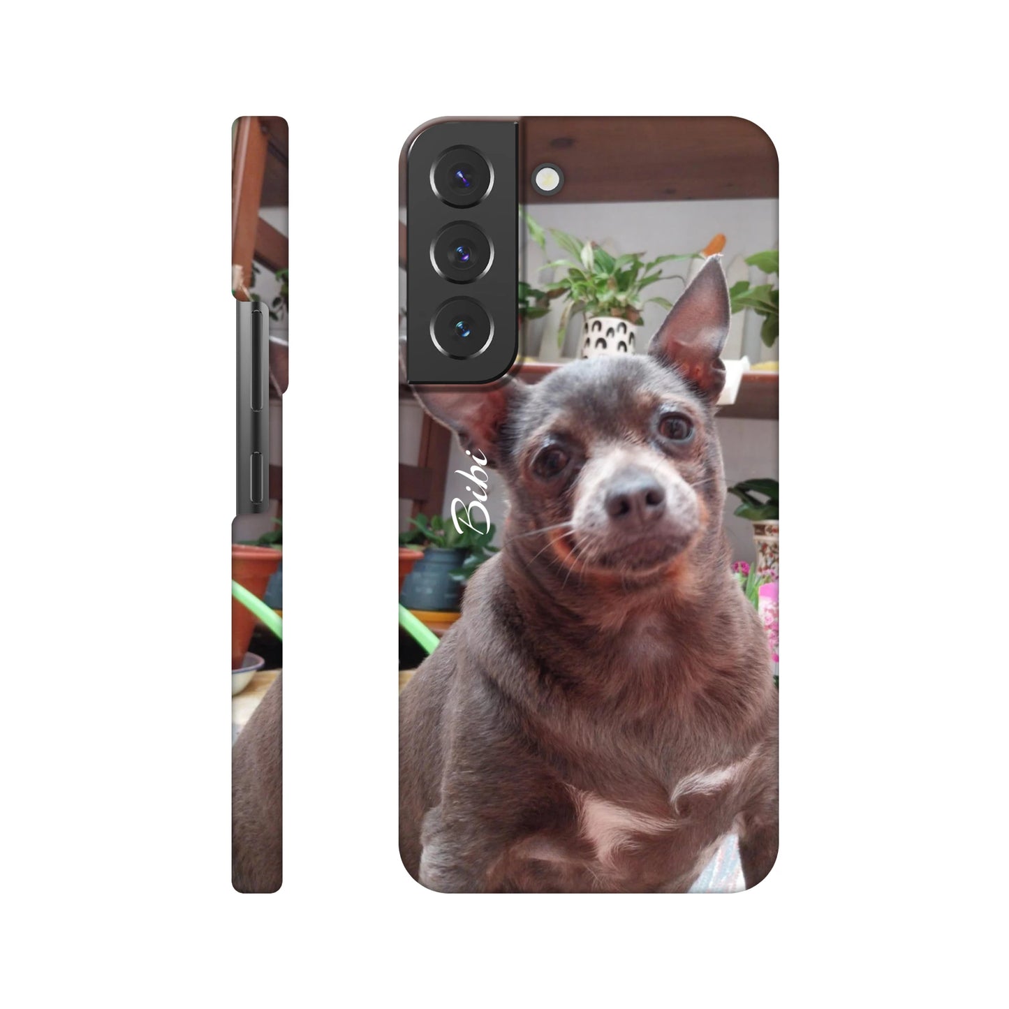capa de telemóvel personalizada com foto de cadela