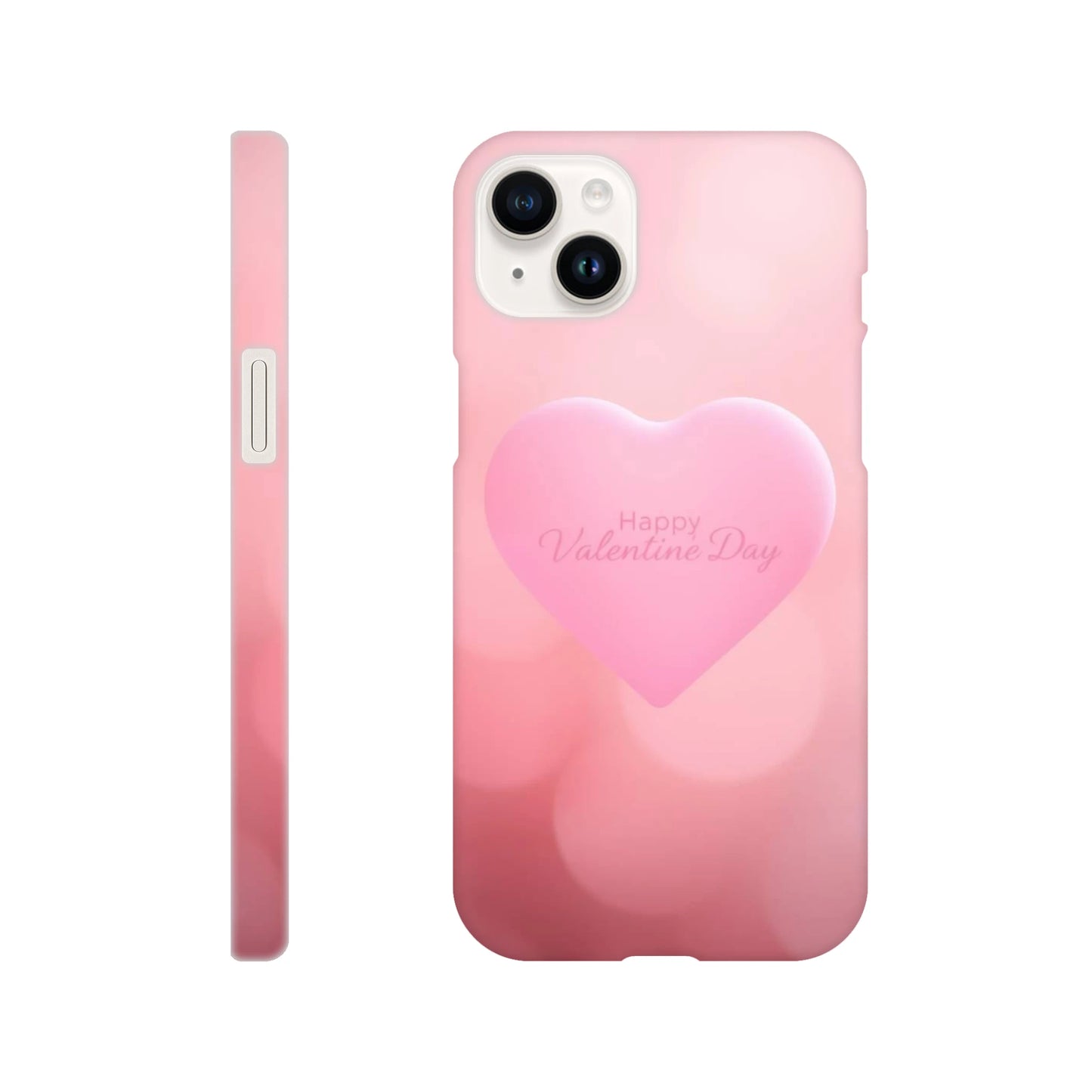 capa para telemóvel com fundo cor de rosa com coracao