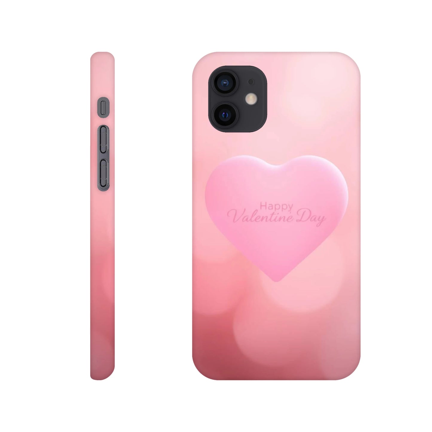 capa para telemóvel com fundo cor de rosa com coracao