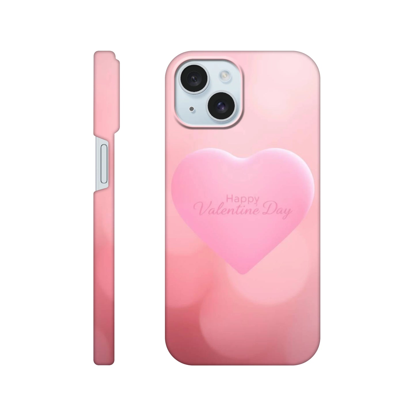 capa para telemóvel com fundo cor de rosa com coracao