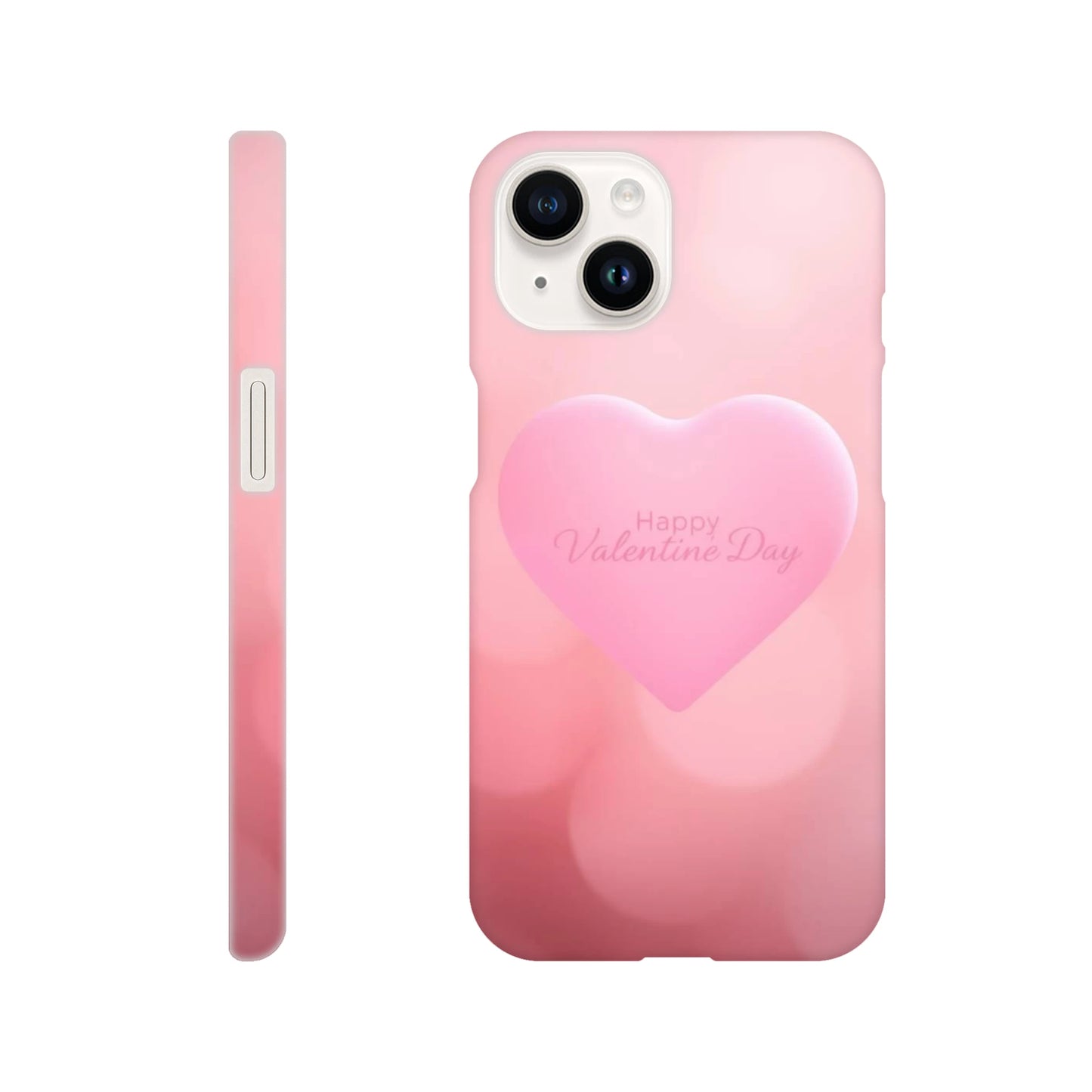 capa para telemóvel com fundo cor de rosa com coracao
