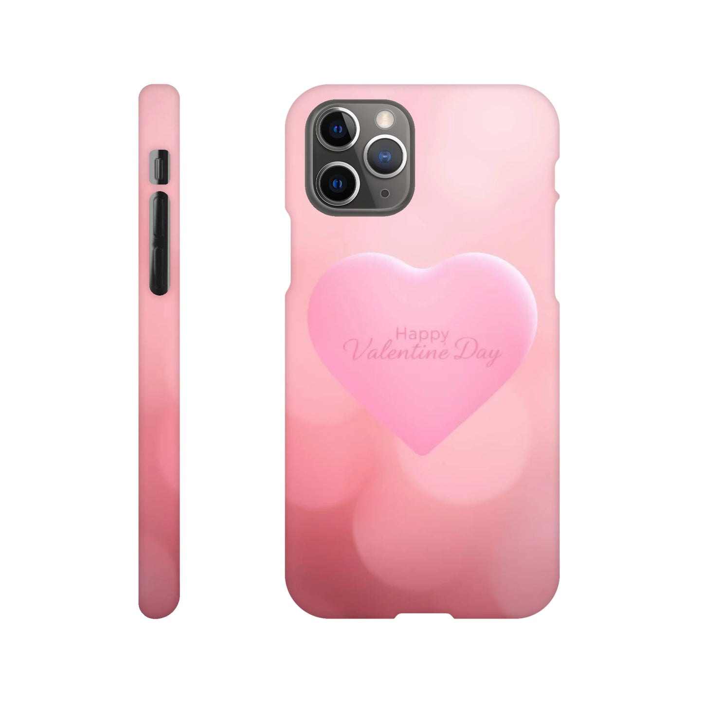 capa para telemóvel com fundo cor de rosa com coracao