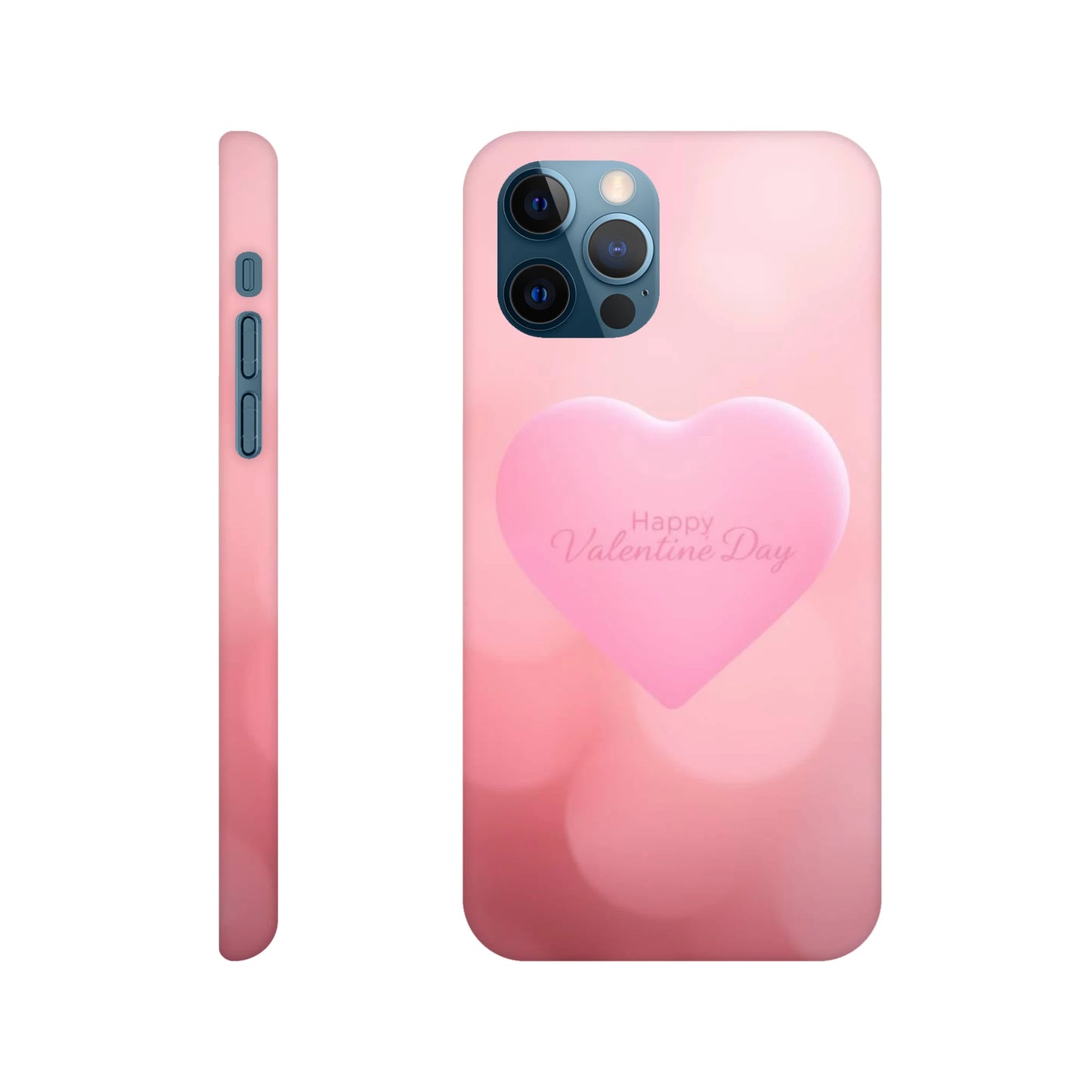 capa para telemóvel com fundo cor de rosa com coracao