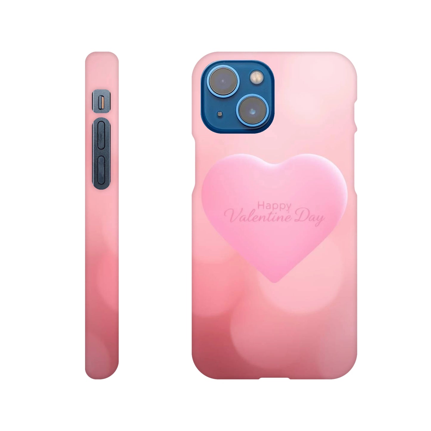 capa para telemóvel com fundo cor de rosa com coracao