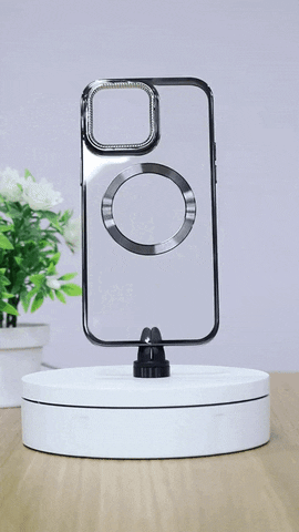 capa magsafe transparente com borda preta