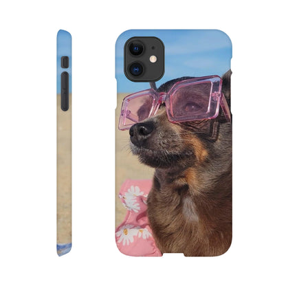 capa de telemóvel personalizada com cao com óculos de sol 