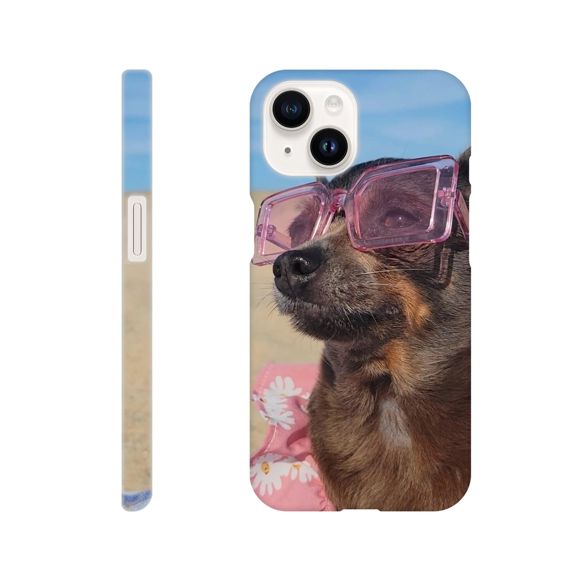 capa de telemóvel personalizada com cao com óculos de sol 
