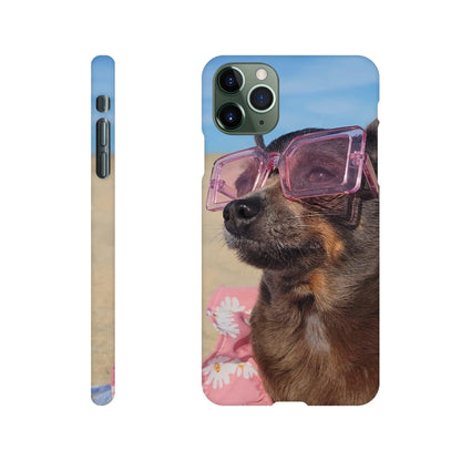 capa de telemóvel personalizada com cao com óculos de sol 