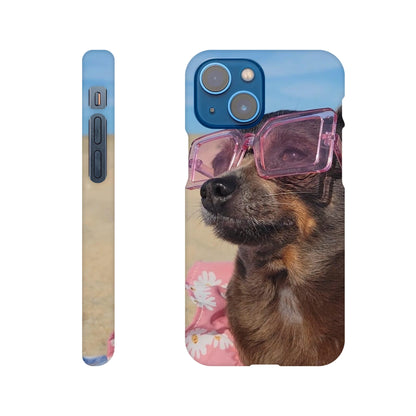 capa de telemóvel personalizada com cao com óculos de sol 
