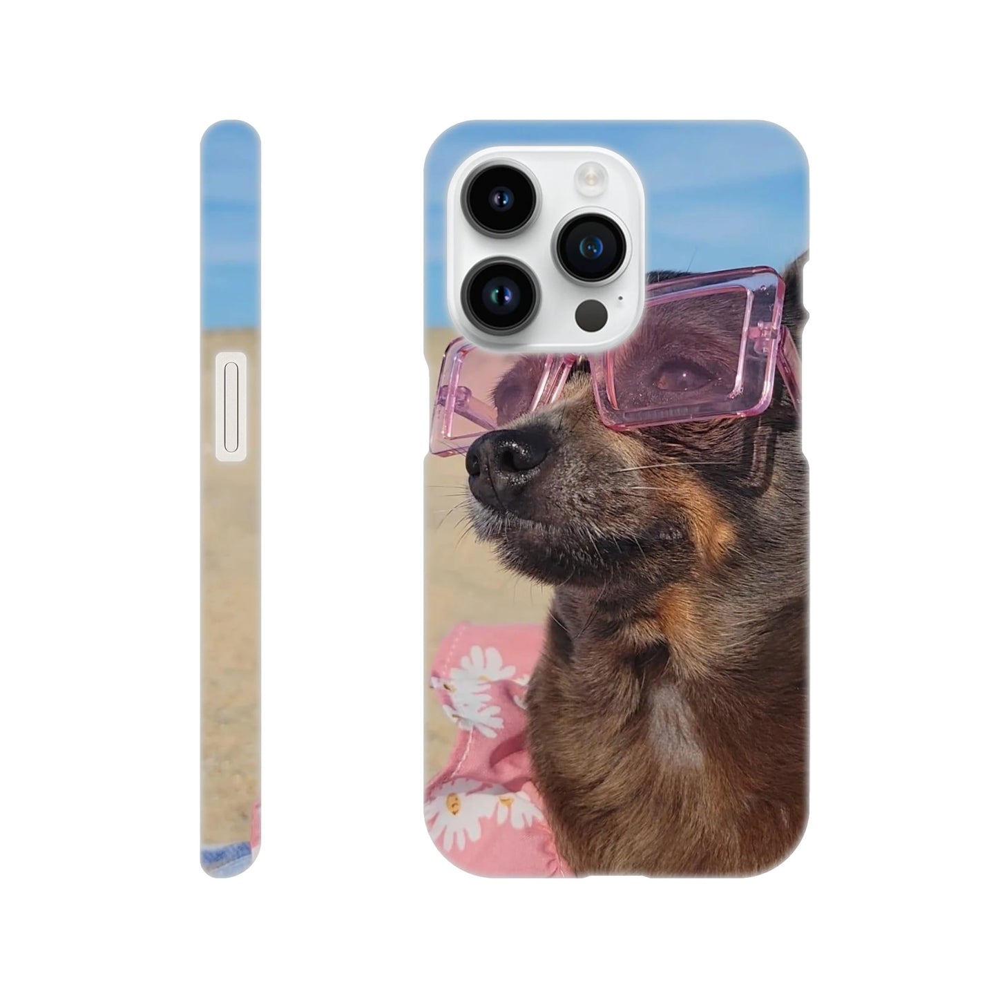 capa de telemóvel personalizada com cao com óculos de sol 