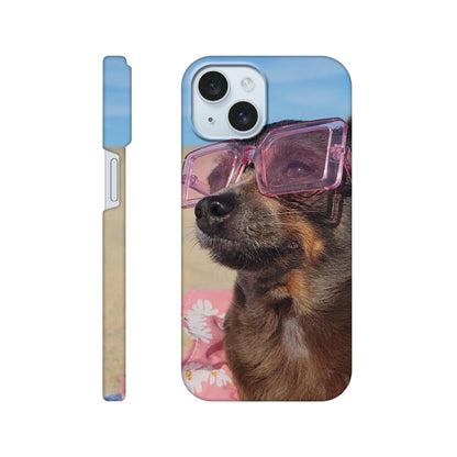 capa de telemóvel personalizada com cao com óculos de sol 